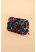 Powder Small Quilted Washbag (Vintage Floral Ink) AW23